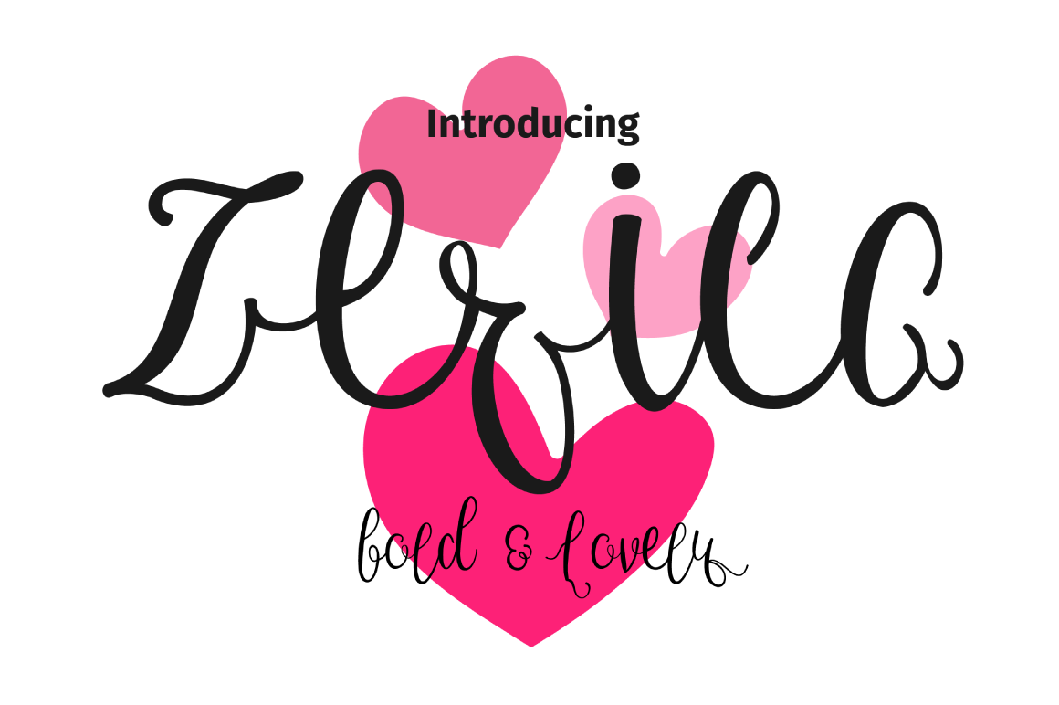 Zerica Script Font Zerica Script Font Poster 1