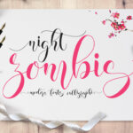 Zombis Night Font Poster 1