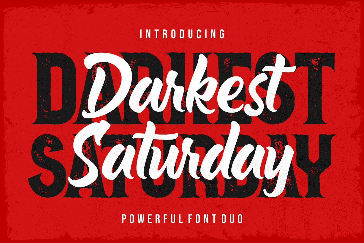 Darkest Saturday Duo Font Poster 1