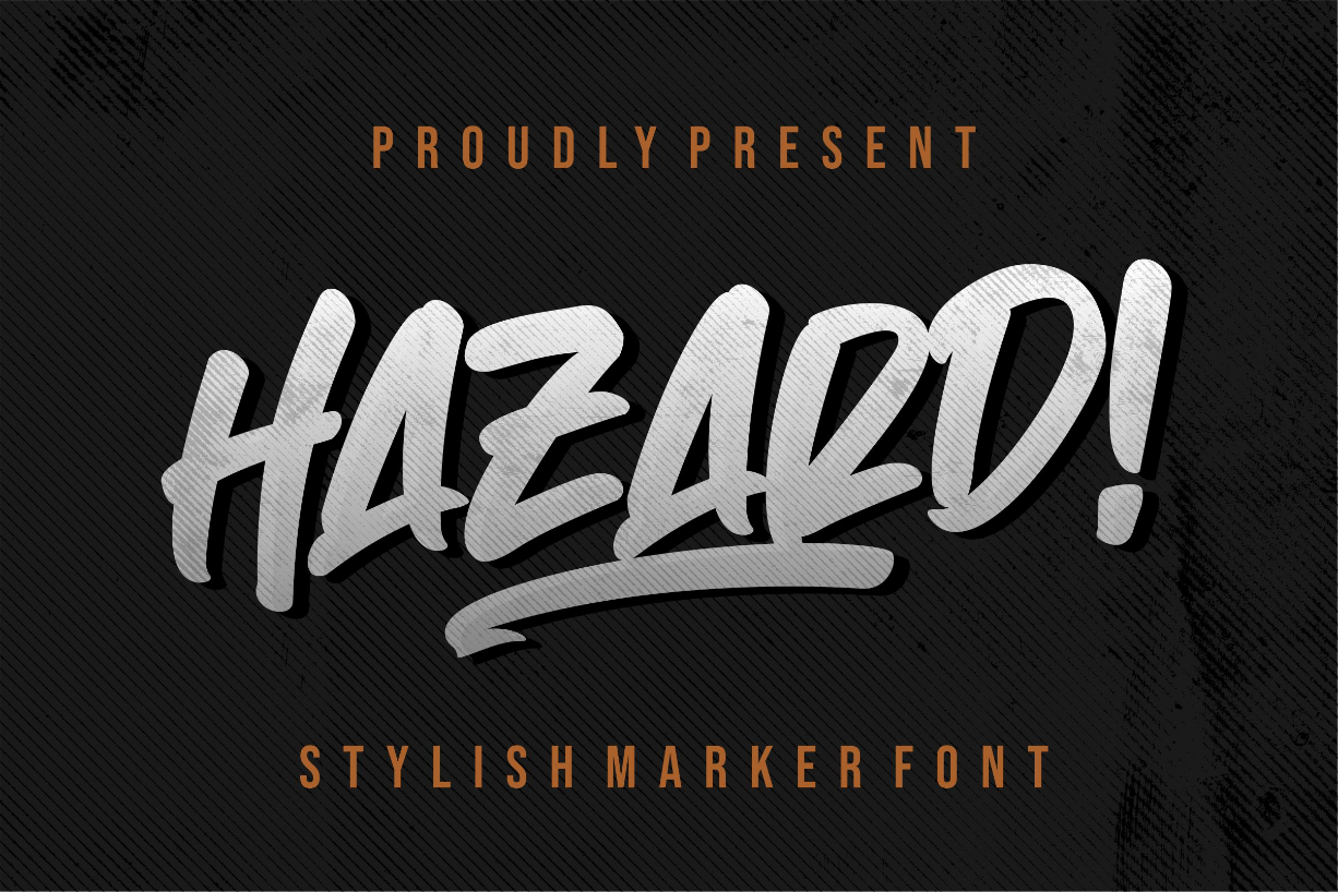 Hazard Font Poster 1