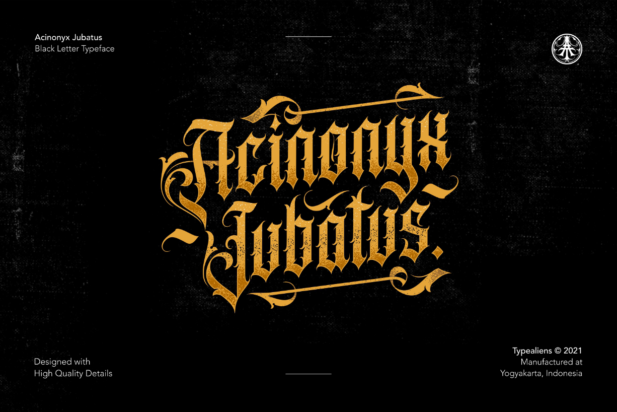 Acinonyx Jubatus Font