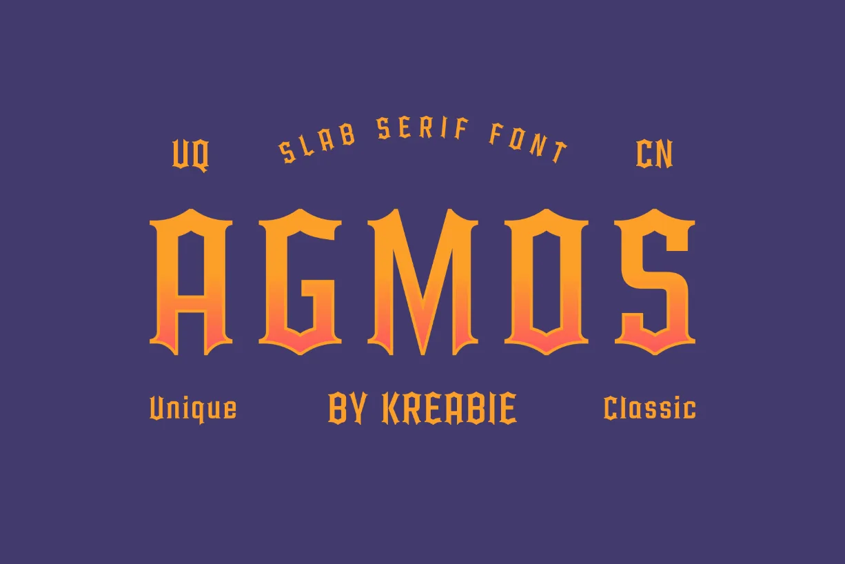 Agmos Font Agmos Font Poster 1