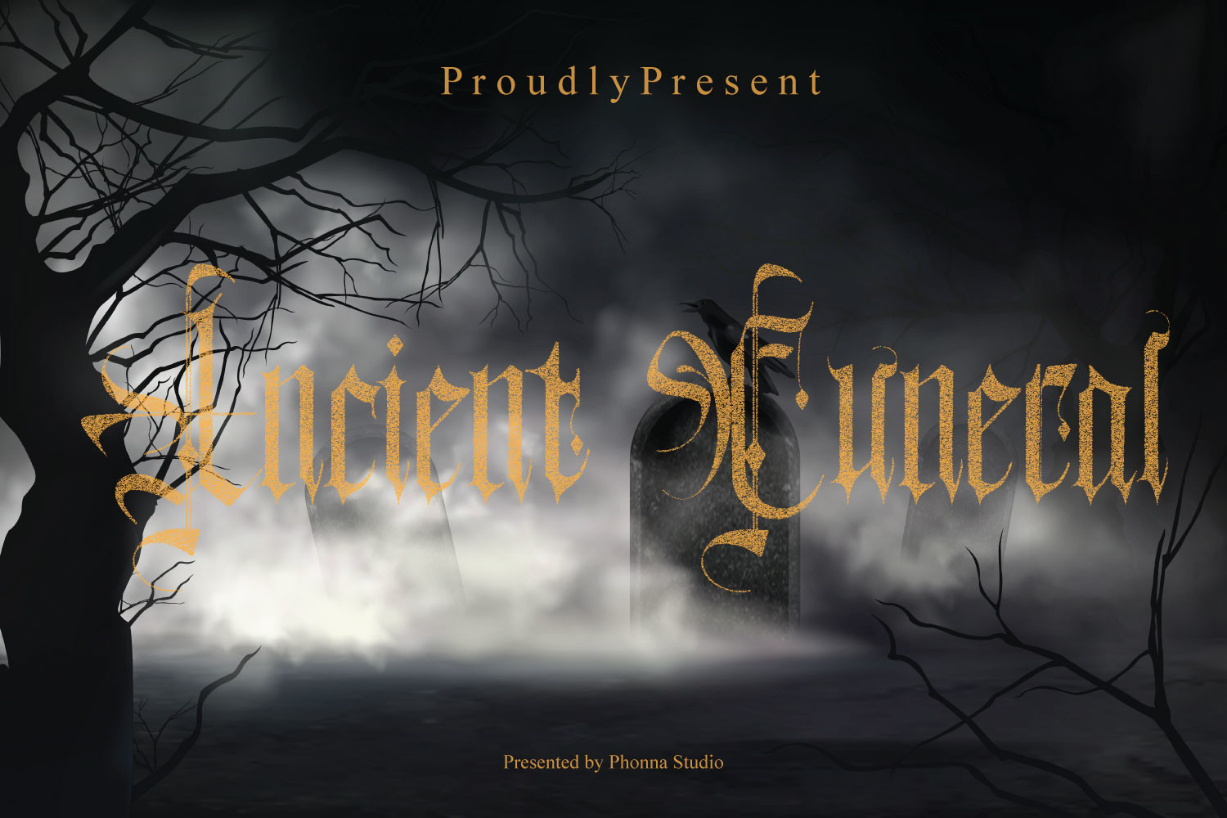 Ancient Funeral Font Poster 1