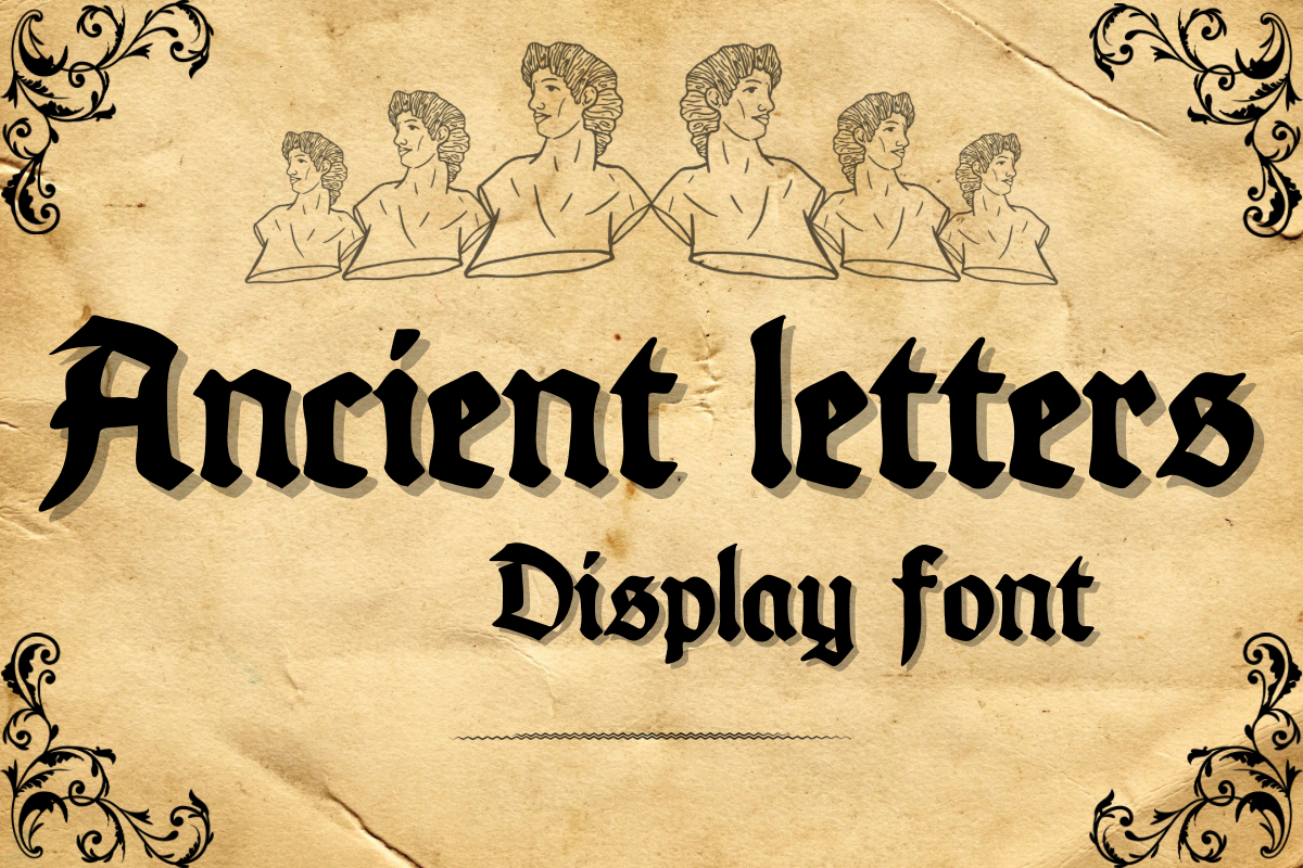 Ancient Letters Font Poster 1