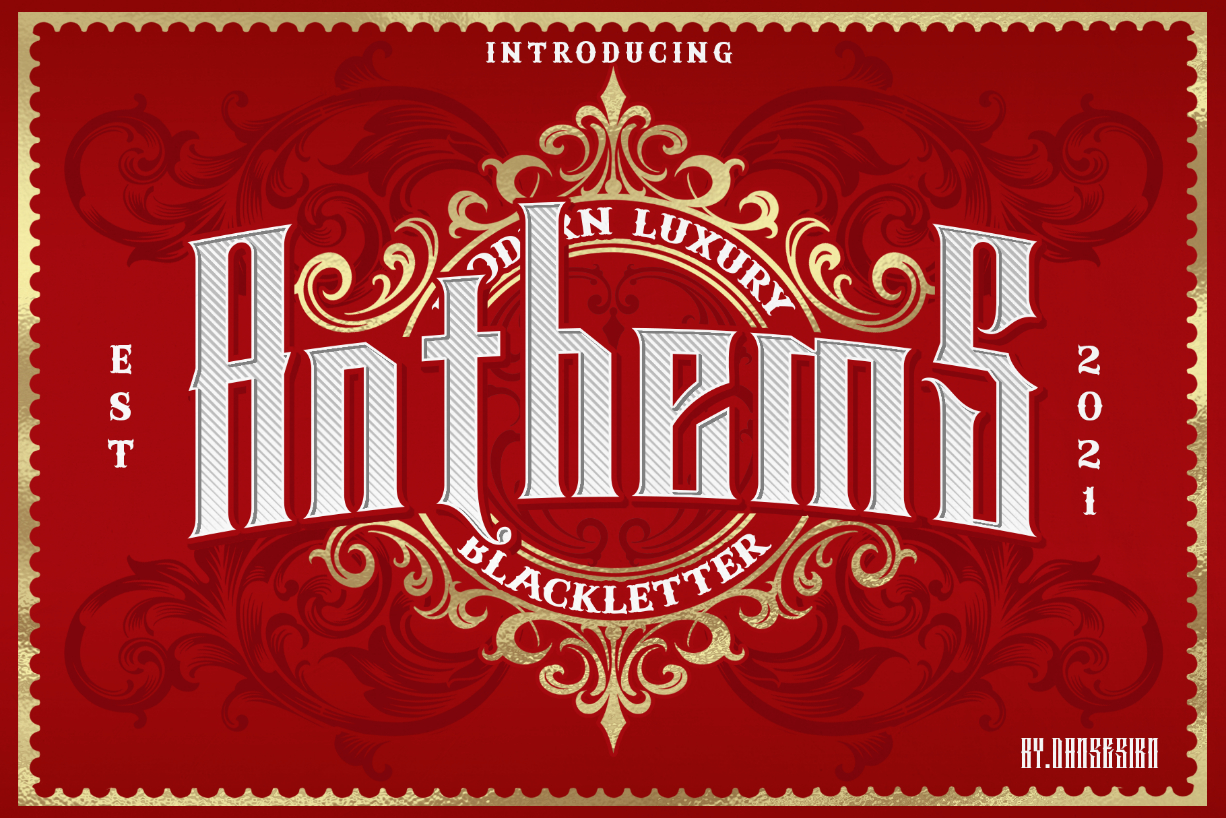 Anthems Font Poster 1