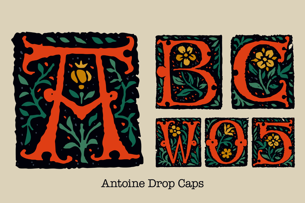 Antoine Drop Caps Font Poster 1