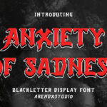 Anxiety of Sadness Font Poster 1