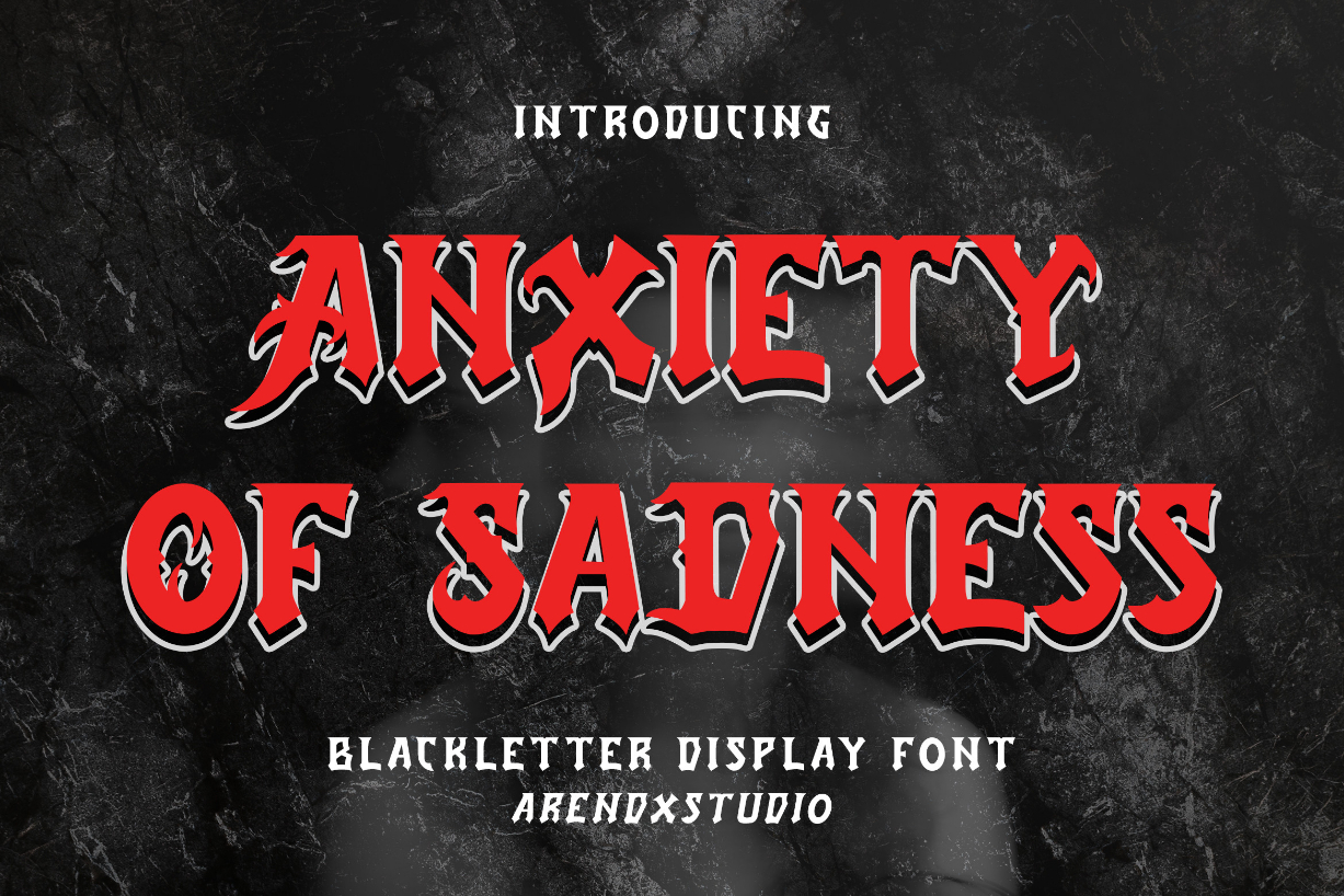 Anxiety of Sadness Font