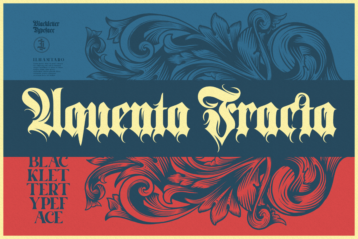 Aquenta Fracta Font Poster 1