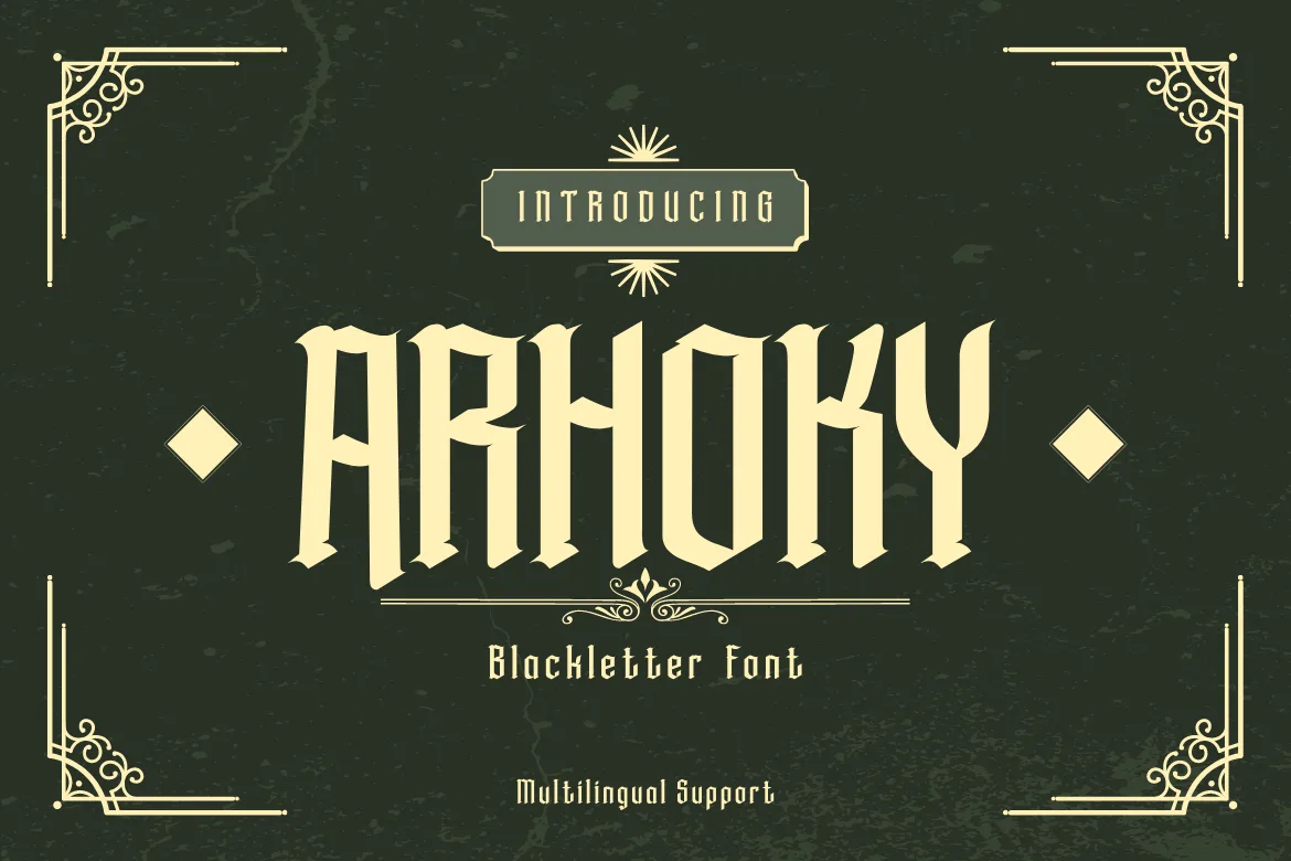 Arhoky Font Arhoky Font Poster 1