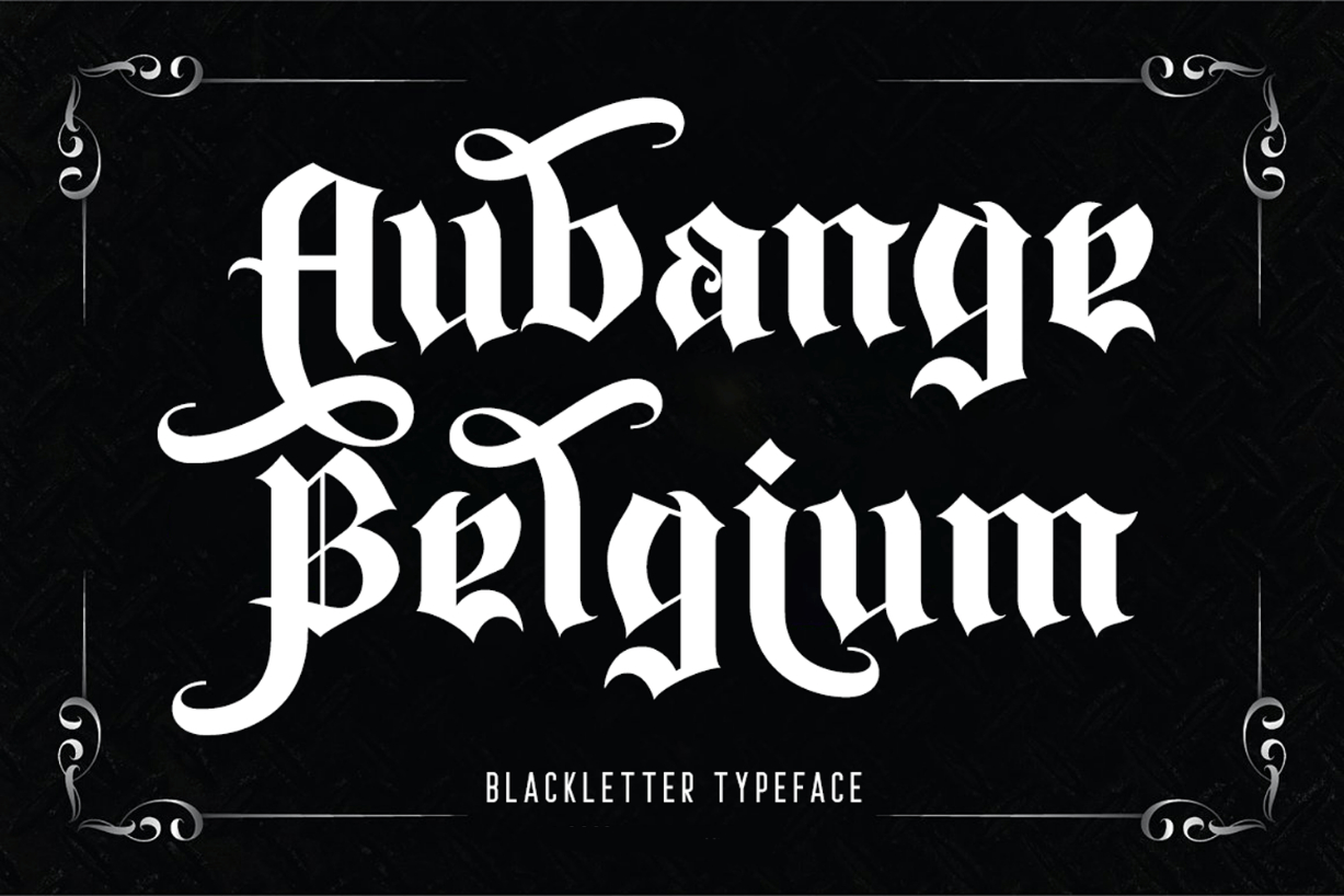 Aubange Belgium Font Poster 1