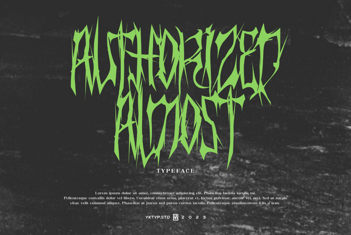 Authorized Font Poster 1