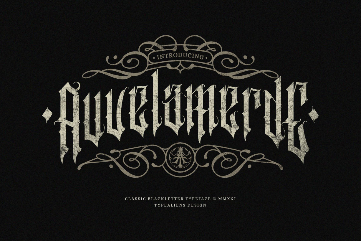 Auvelamerde Font Poster 1