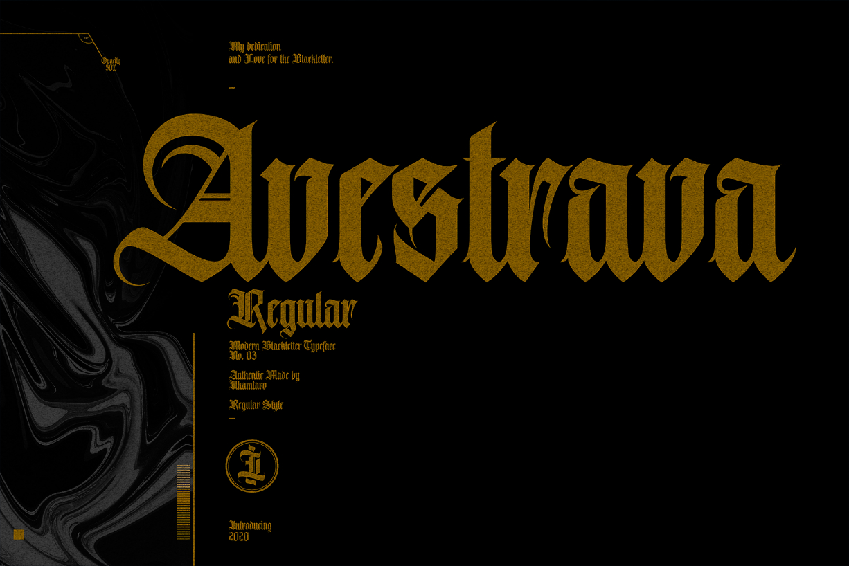 Avestrava Font Poster 1