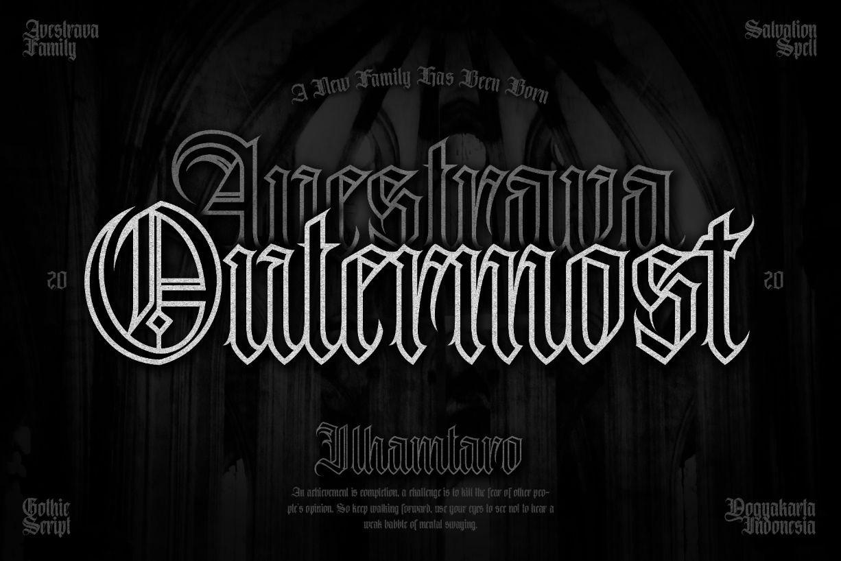 Avestrava Outermost Font Poster 1