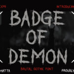 Badge of Demon Font Poster 3