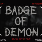 Badge of Demon Font Poster 3