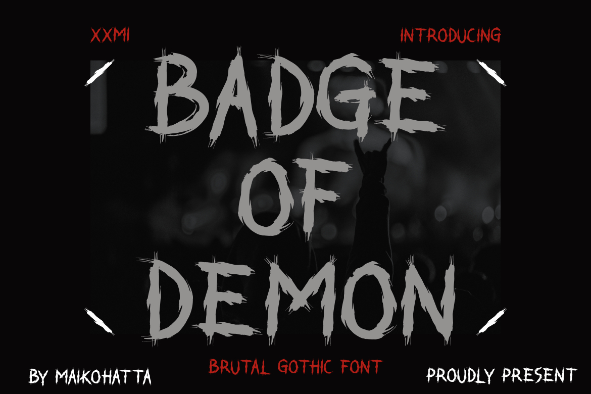 Badge of Demon Font Poster 1