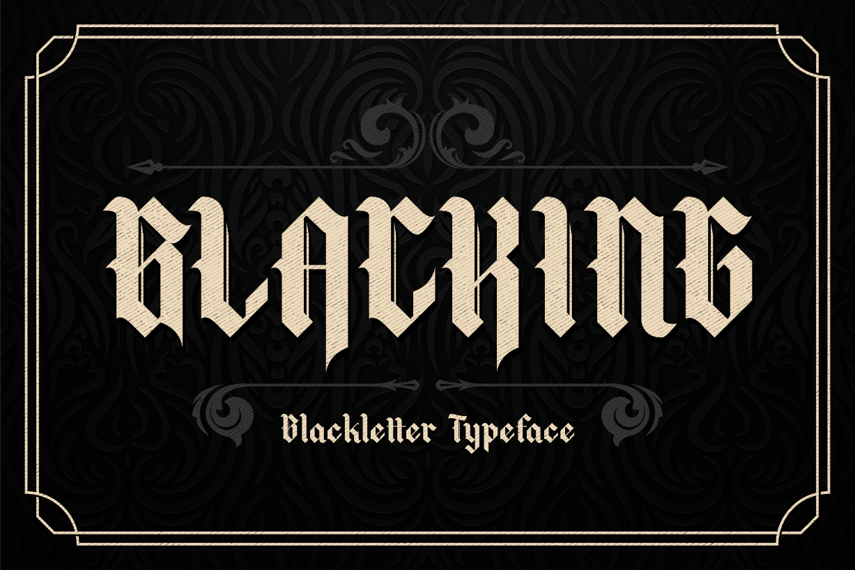 Blacking Font Poster 1