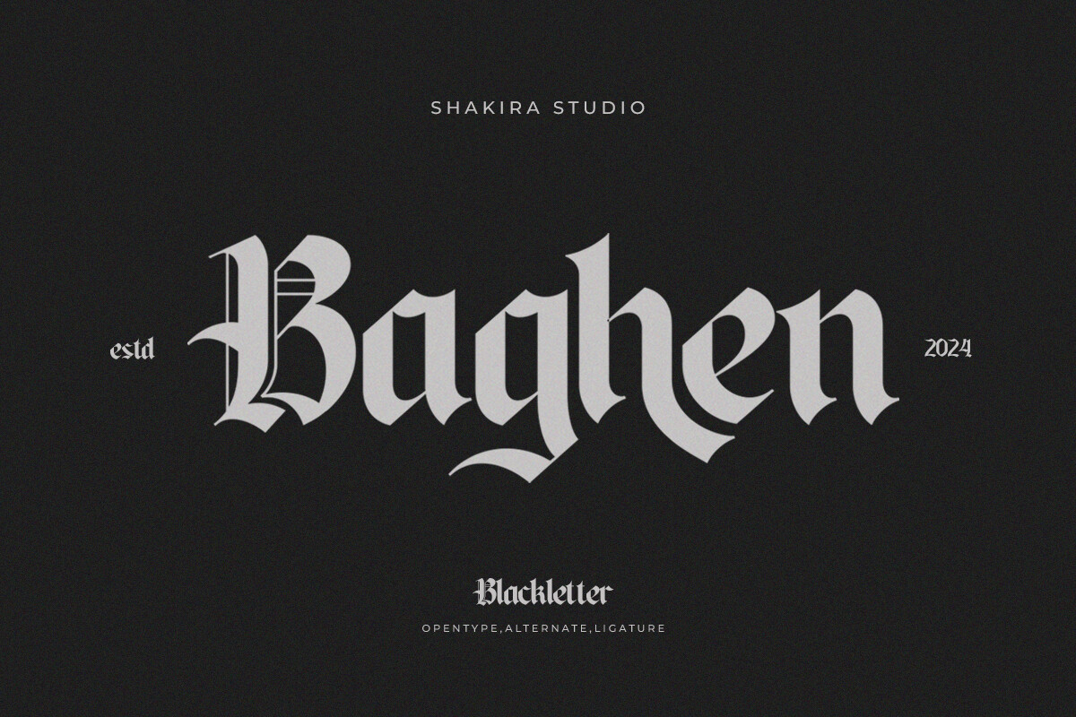 About Baghen Font Poster 1