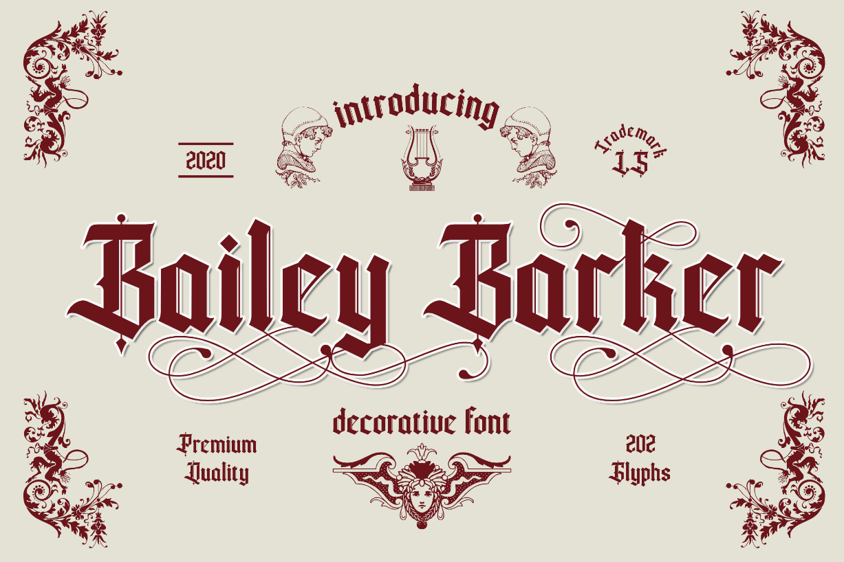 Bailey Barker Font Poster 1