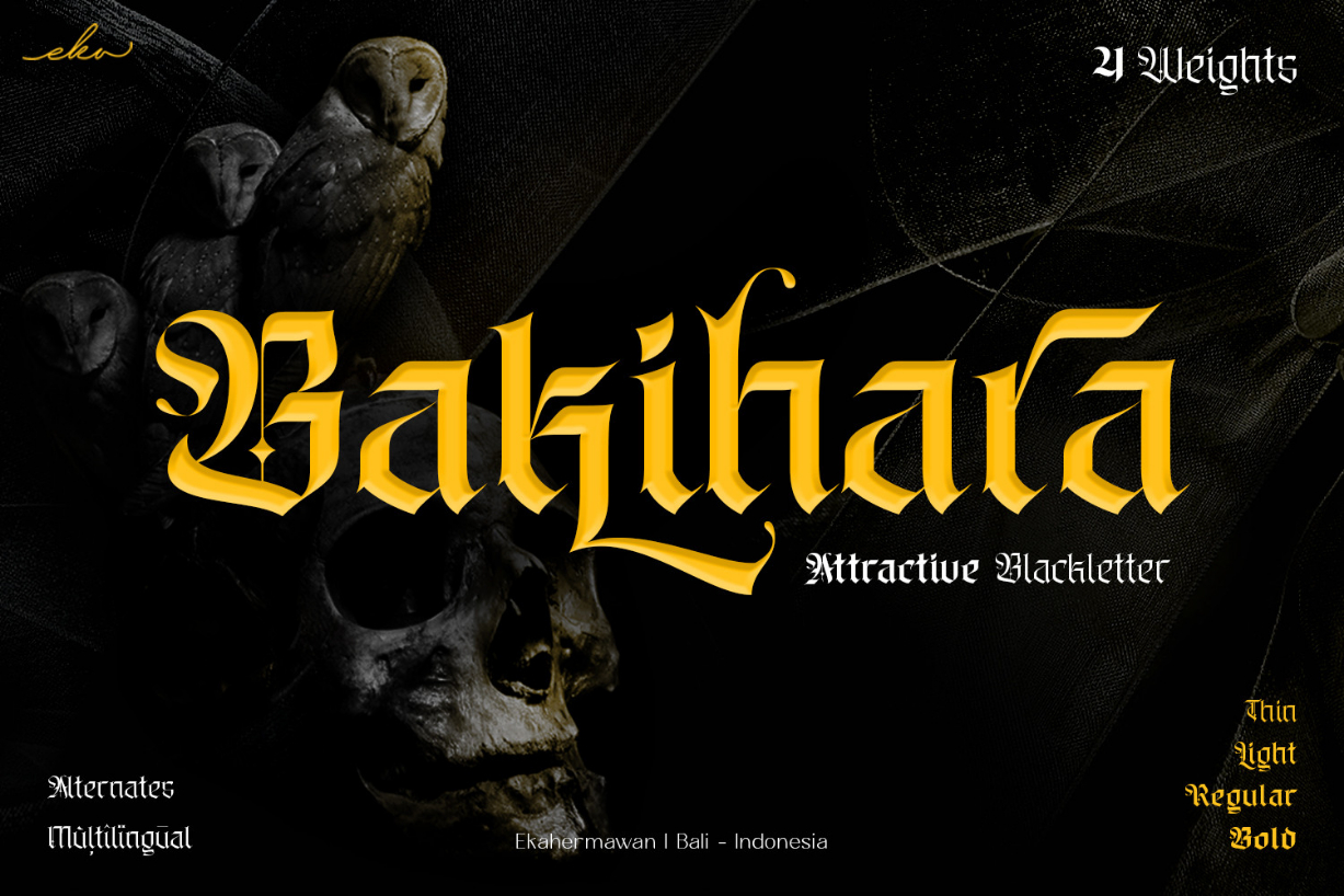 Bakihara Font Poster 1