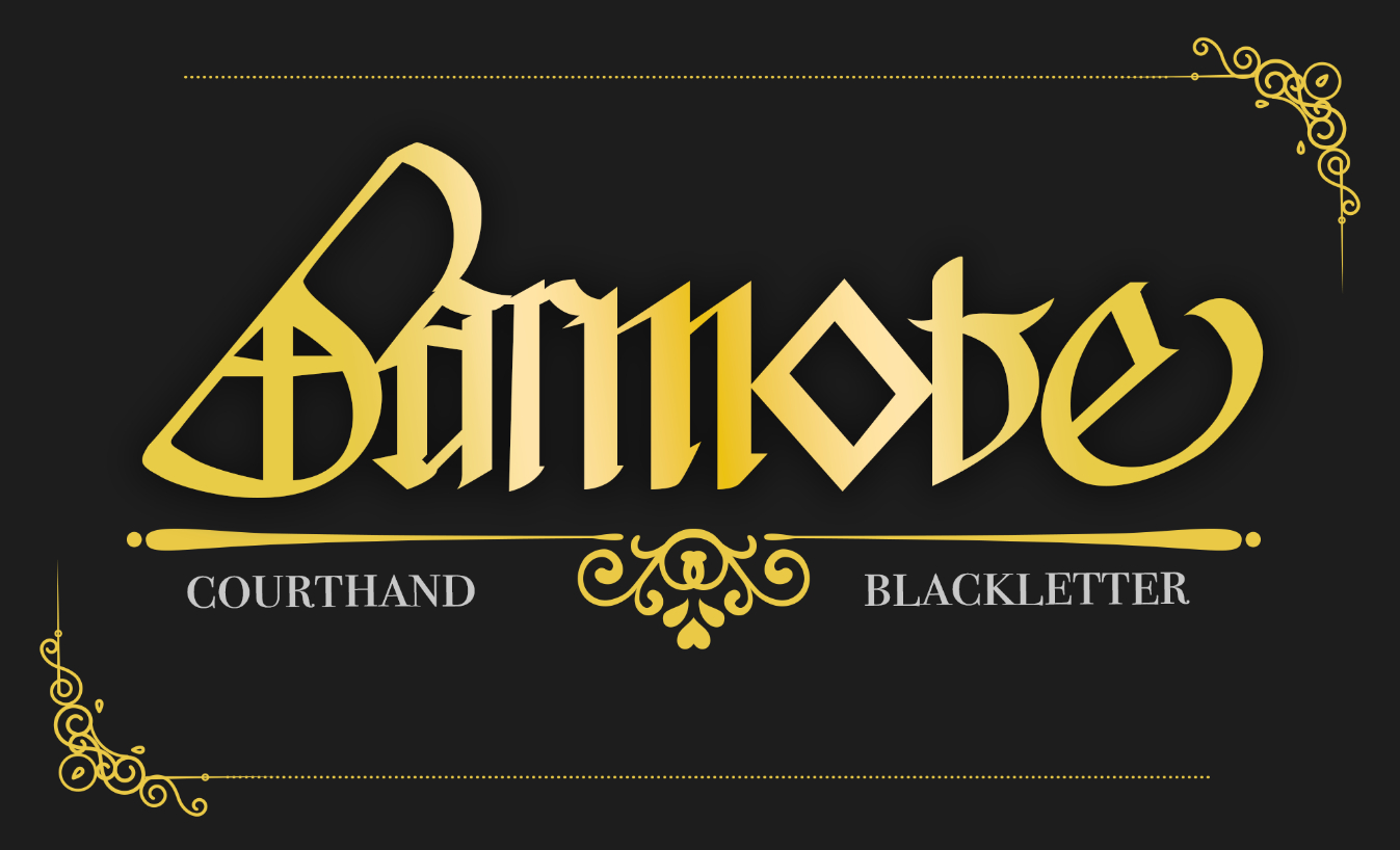 Barmote Courthand Font Poster 1