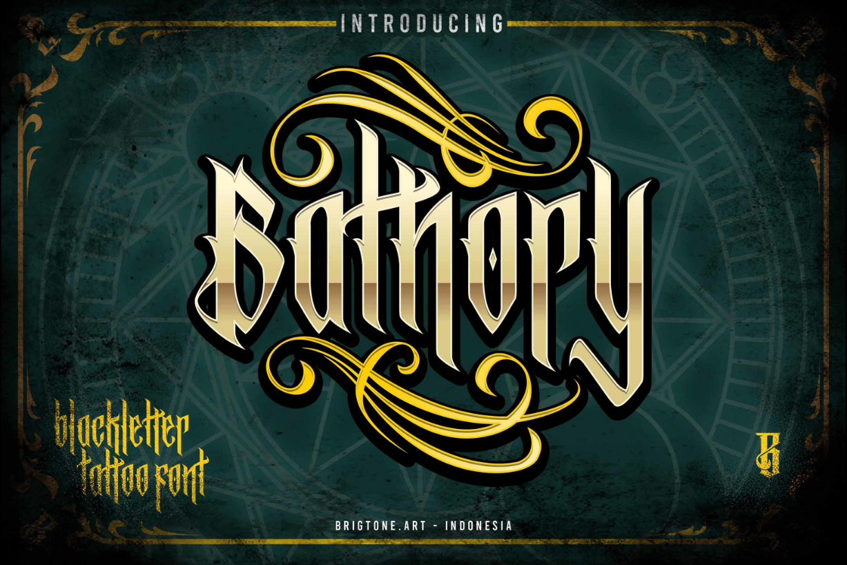 Bathory Font Poster 1