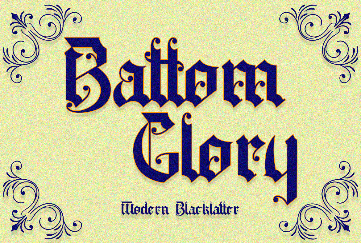Battom Glory Font Poster 1