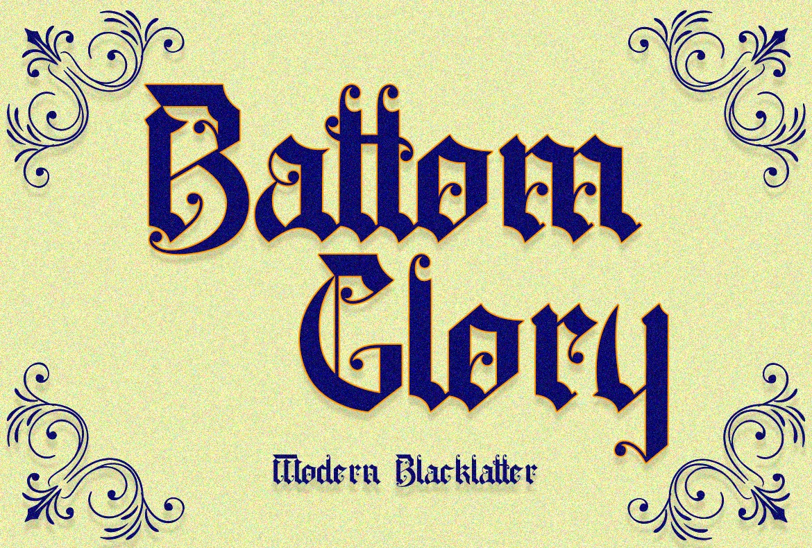 Battom Glory Font Battom Glory Font Poster 1