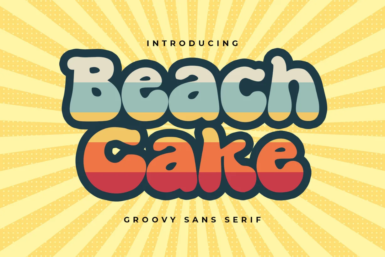 Beach Cake Font Beach Cake Font Poster 1