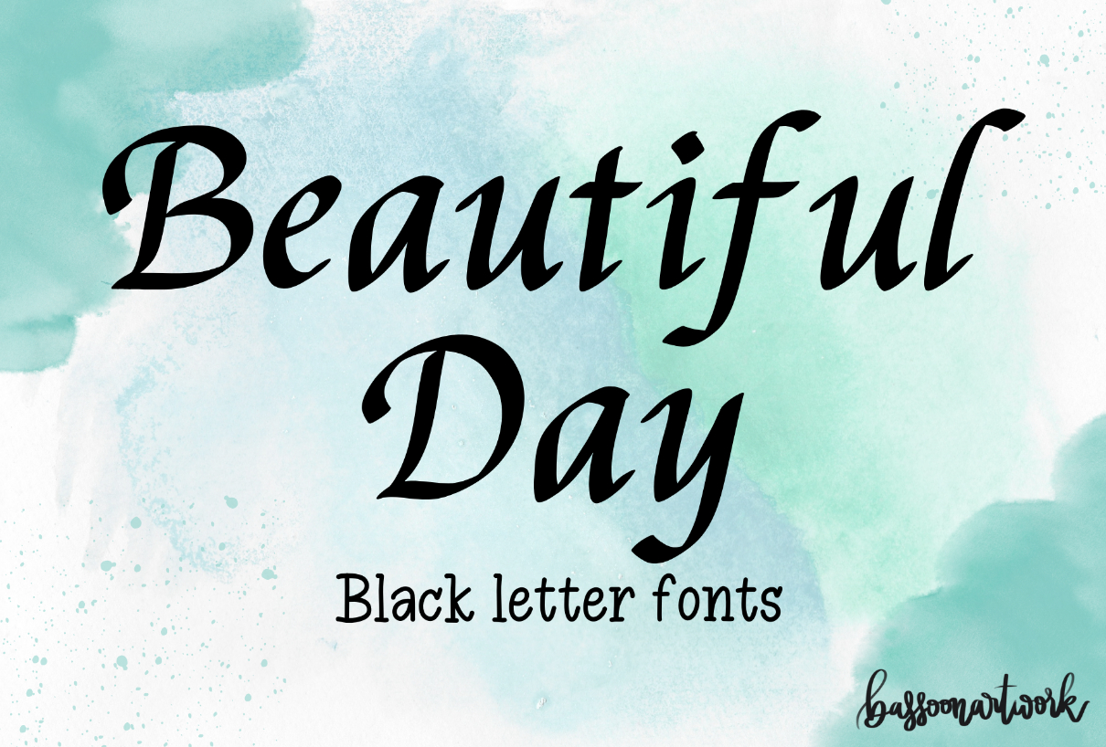 Beautiful Day Font Poster 1