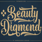 Beauty Diamond Font Poster 3
