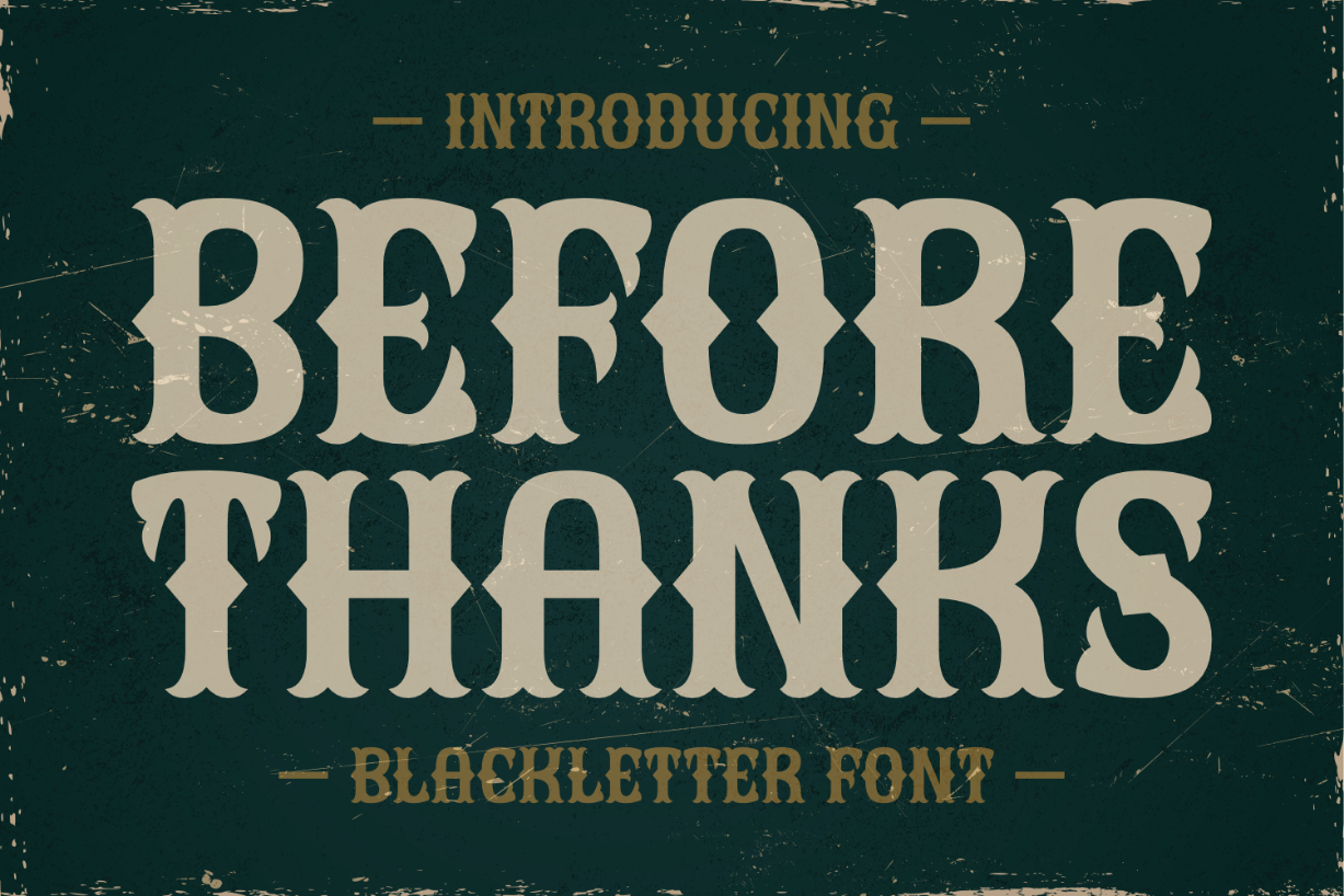 Before Thanks Font Poster 1