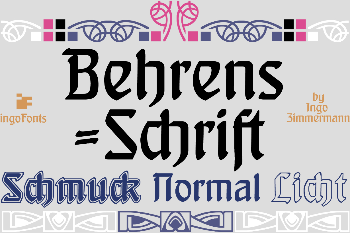 Behrens-Schrift Font Poster 1