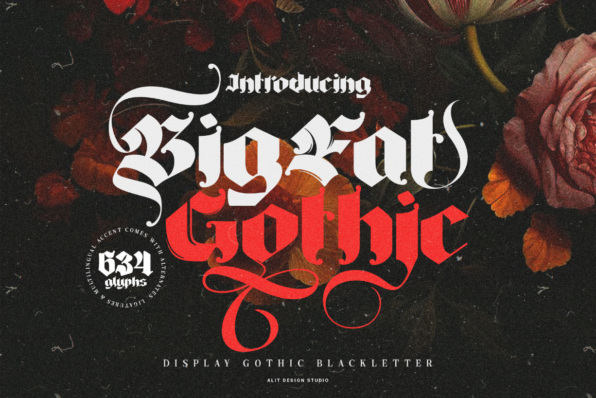 About Big Fat Gothic Font Poster 1