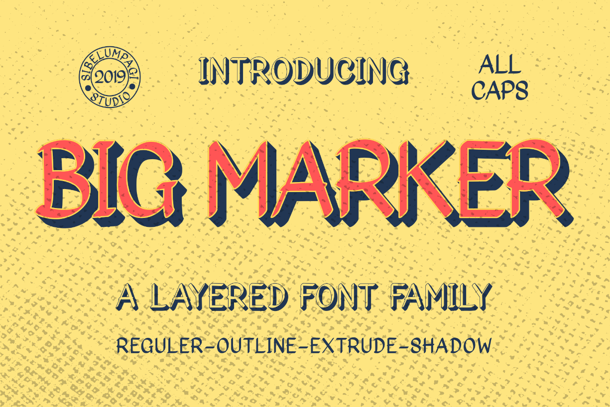 Big Marker Family Font Poster 1