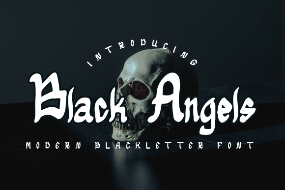 Black Angels Font Poster 1