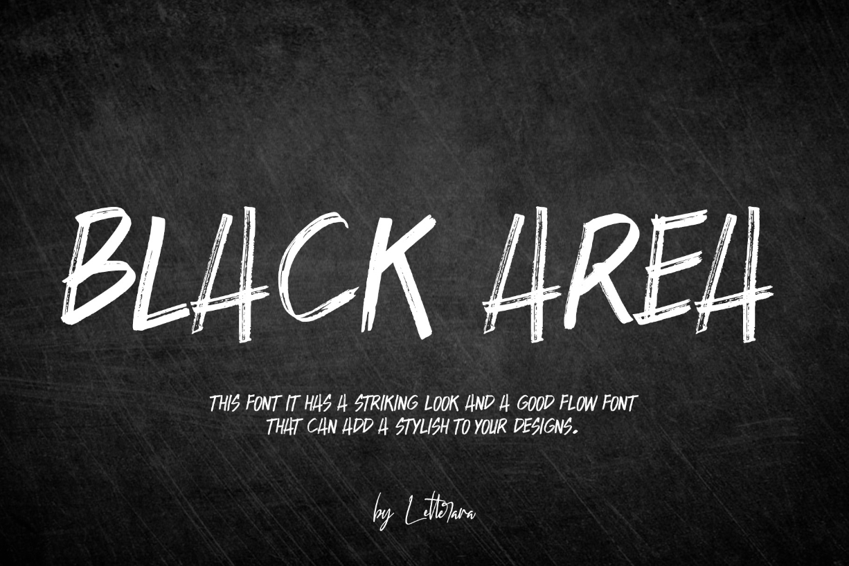 Black Area Font Poster 1