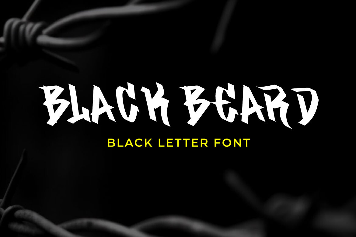 Black Beard Font Poster 1