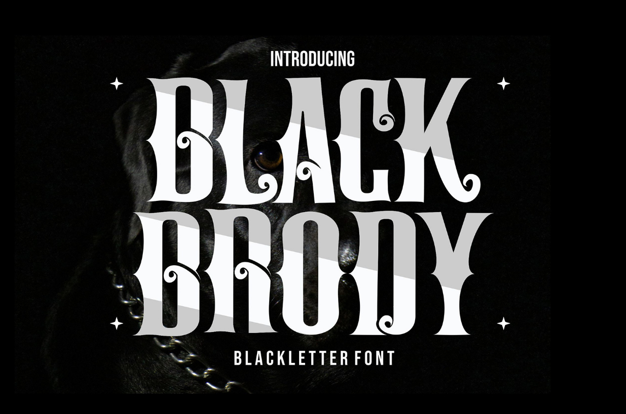 Black Brody Font Poster 1
