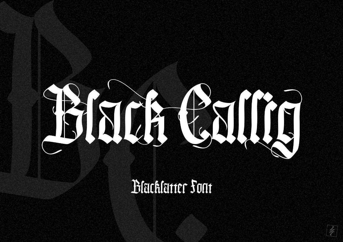 Black Callig Font Poster 1