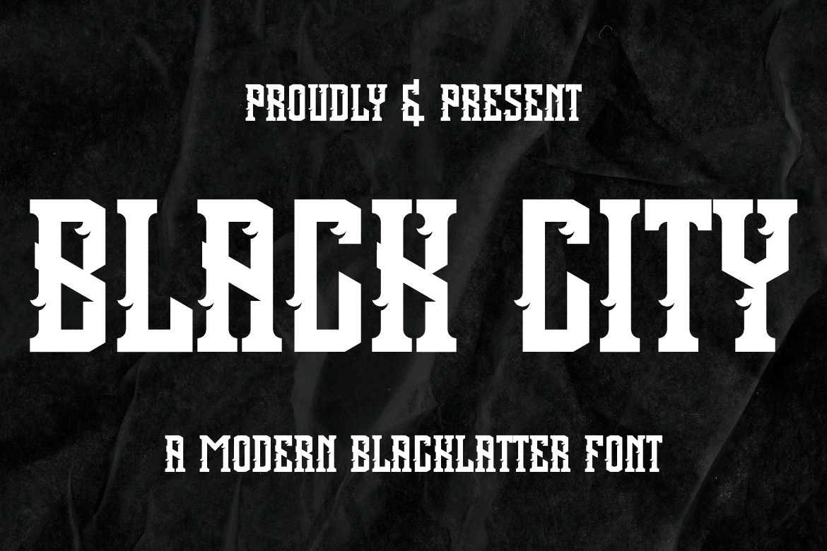 Black City Font Poster 1