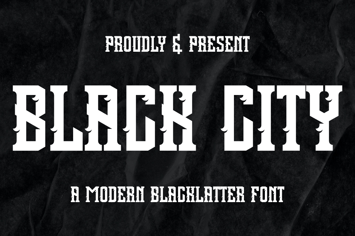Black City Font Poster 1