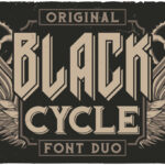 Black Cycle Font Poster 1