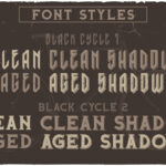 Black Cycle Font Poster 7