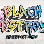 Black Destroy Font Poster 3