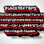 Black Destroy Font Poster 7