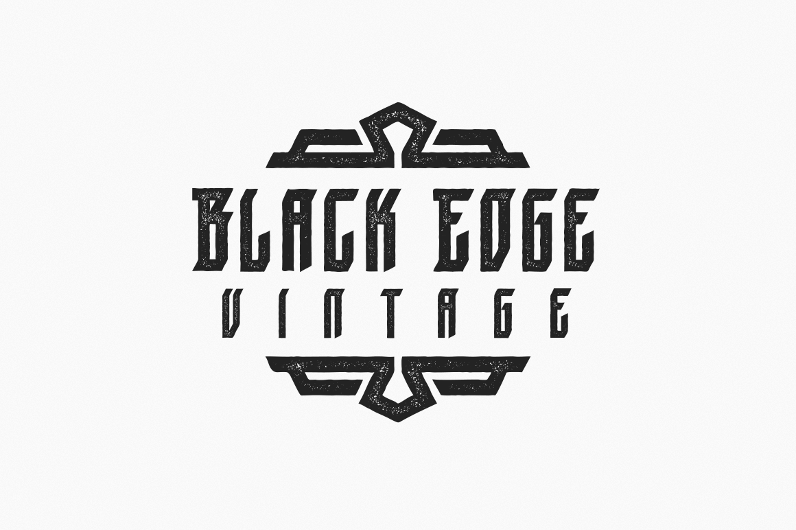 Black Edge Vintage Font