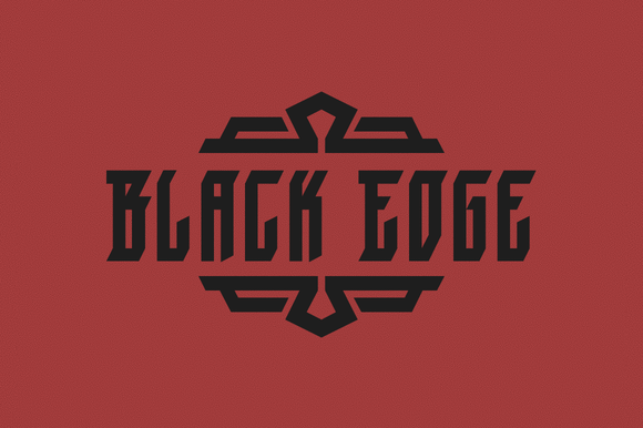 Black Edge Font